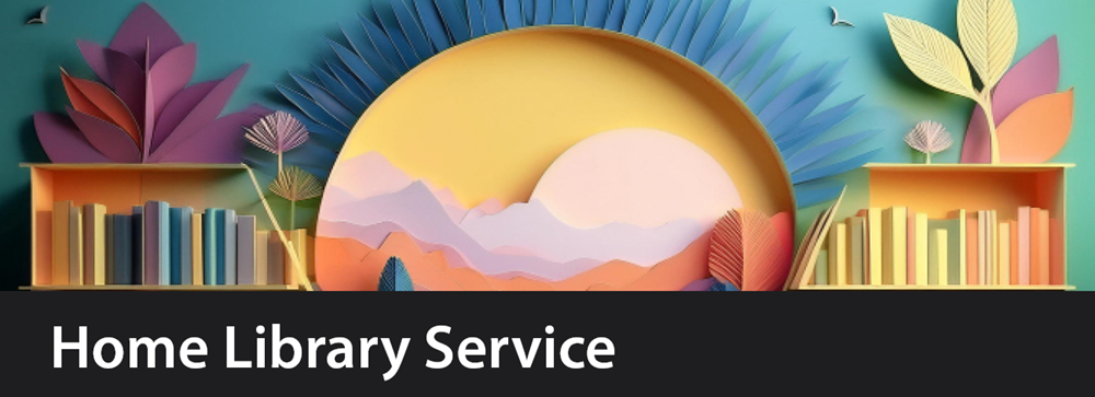 Home Library Service web banner created using Adobe Firefly