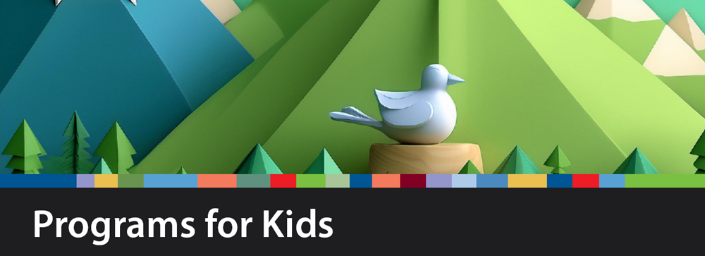 Programs for Kids web banner created using Adobe Firefly