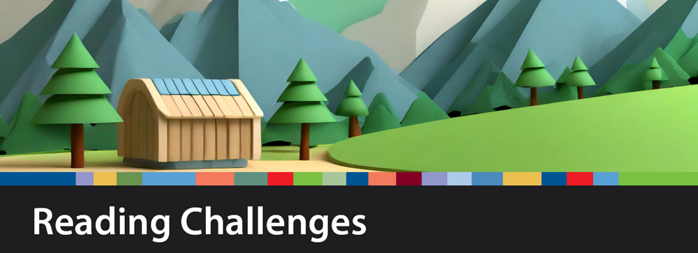 Reading Challenges Web banner created using Adobe Firefly