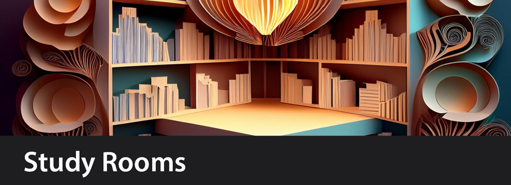 Study Rooms Web Banner created using Adobe Firefly