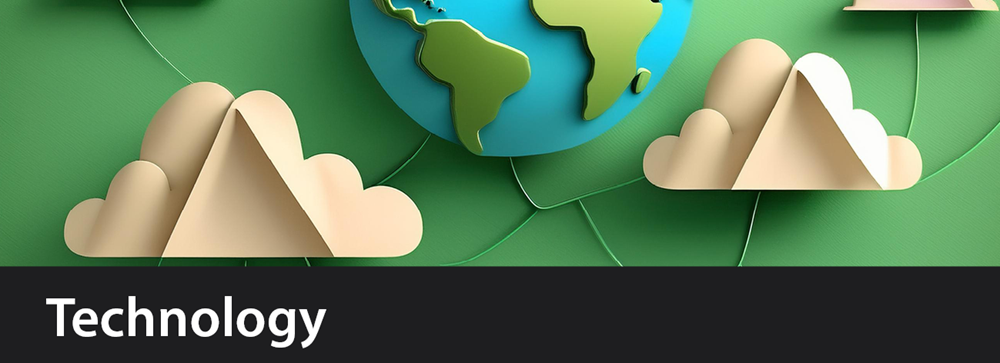 Technology Web banner created using Adobe Firefly