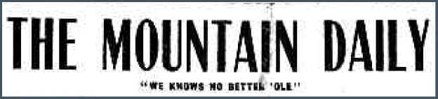 Mountains Daily newspaper banner